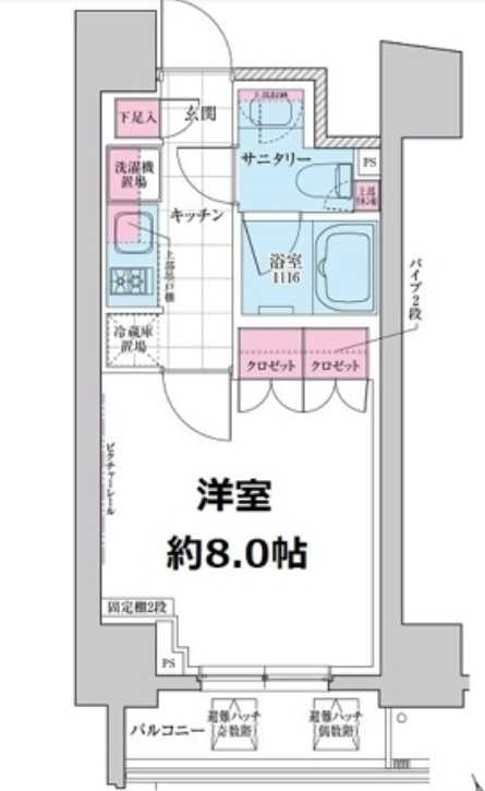 ステラメゾン三軒茶屋　駅近　独立洗面台　オートロックの間取り