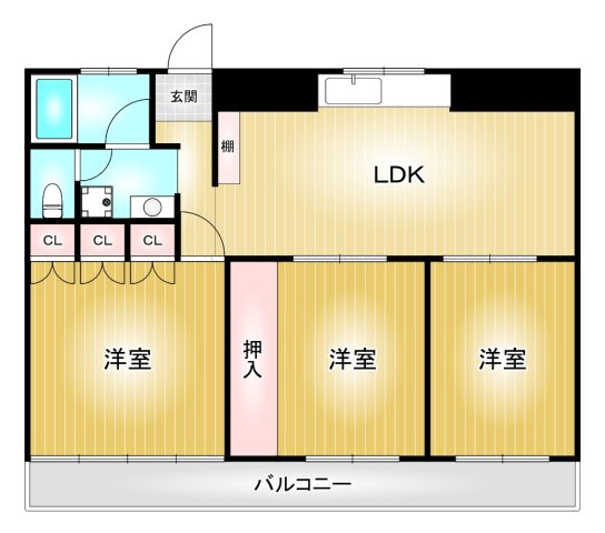 フラットイン｜名古屋市の賃貸ならMy賃貸の間取り|フラットイン