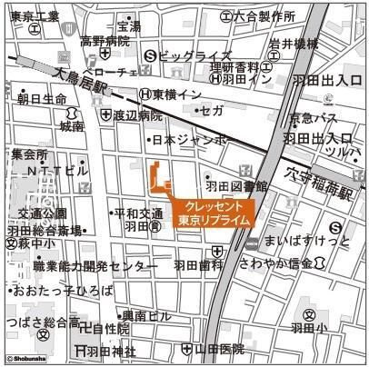 クレッセント東京リプライムの地図