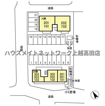 サンフラワー　Ａの区画図|配置図