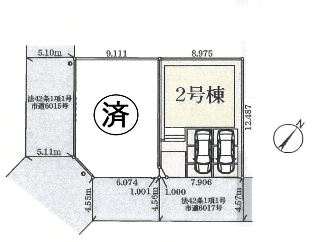 仲介手数料無料　北本市西高尾7丁目118　新築戸建　全２棟の区画図