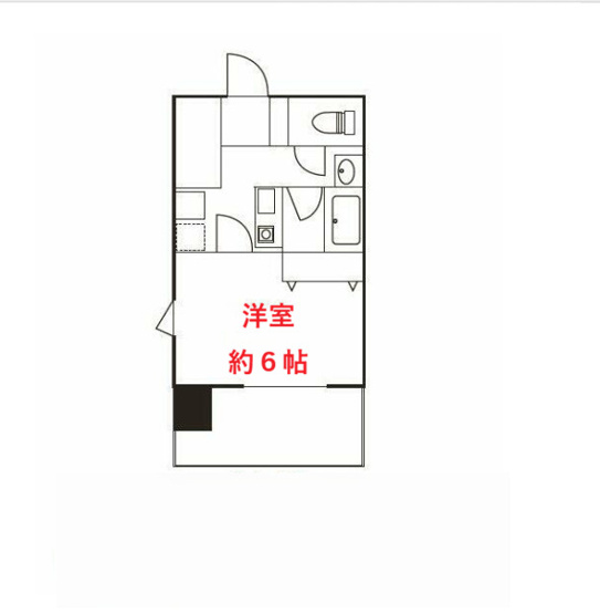【間取り】 | ドミール蓮沼 | 洋室約６帖