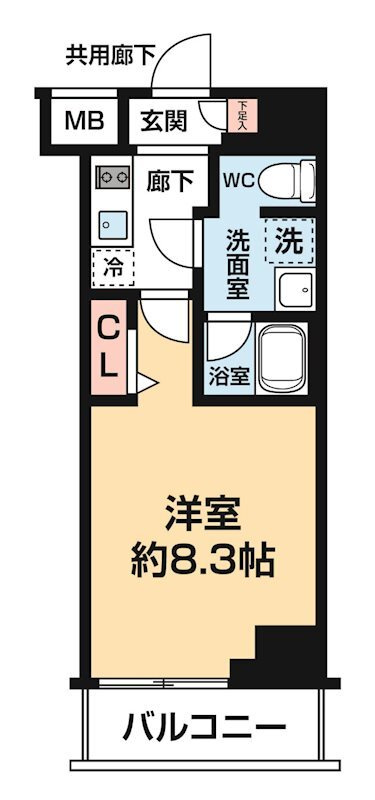 ARCOBALENO KANAMACHIⅡの間取り