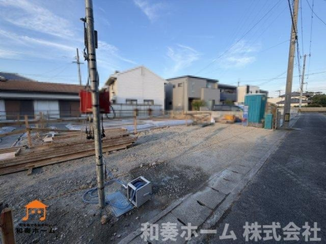 クレイドルガーデン鳴門市撫養町黒崎第1の前面道路含む現地写真