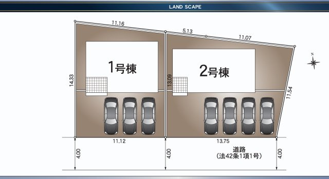 クレイドルガーデン鳴門市撫養町黒崎第1の区画図