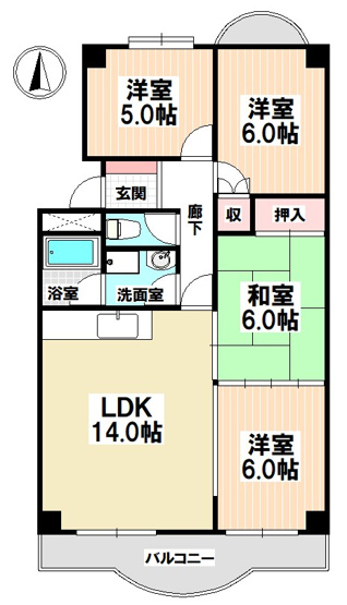 【間取り】 | 三豊マンション瑞穂