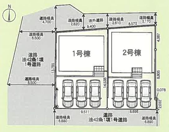 海老名市社家5丁目新築戸建て　第19-2号棟の区画図|配置図「海老名市社家5丁目新築戸建て」