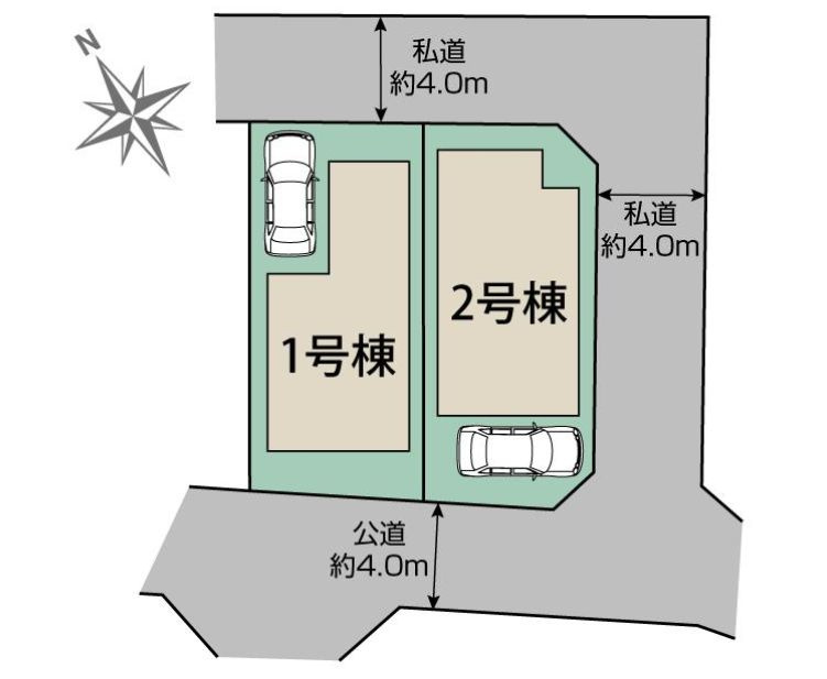 南区古淵4丁目新築戸建て　1号棟の区画図|区画図「南区古淵4丁目新築戸建て」