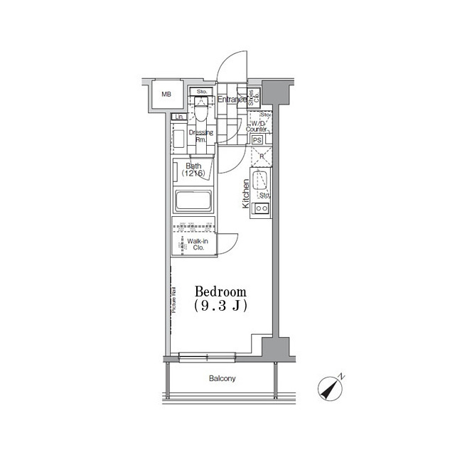 ＯＮＥ　ＲＯＯＦ　ＦＬＡＴ　ＴＳＵＫＩＳＨＩＭＡの間取り