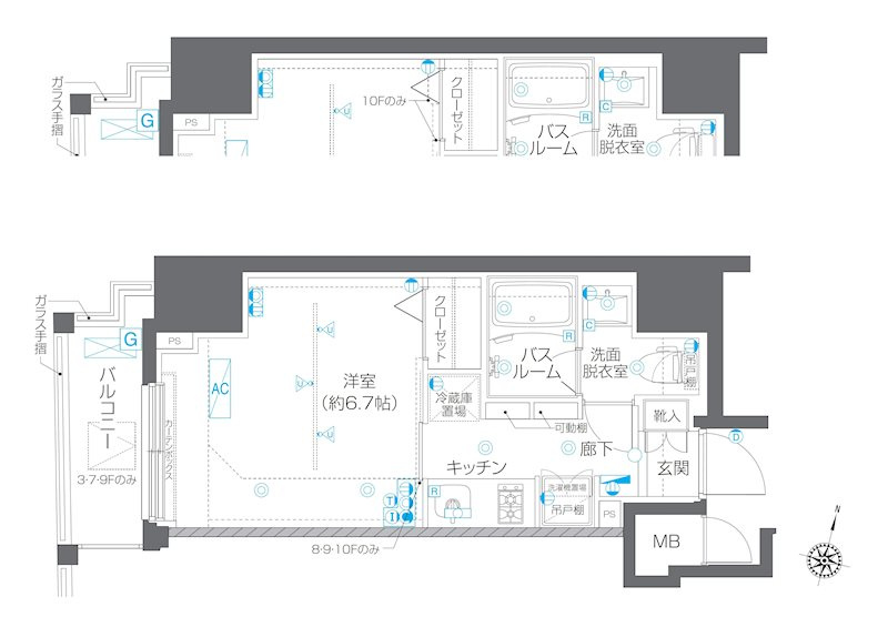 新品家具付きマンション上大崎15(KaGood東京)の間取り|※間取りと異なる場合は現状を優先します。