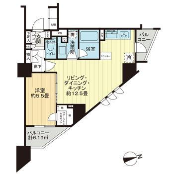 サンクタス横浜ｍｉｄの間取り