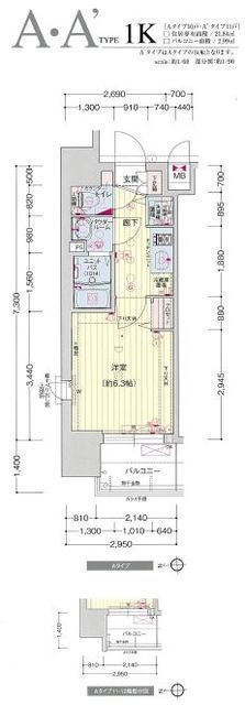 プレサンス松屋町ファステの間取り