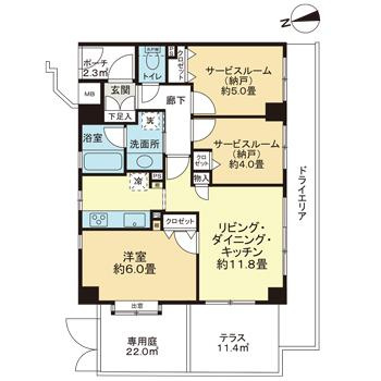 ラ・フォルム神楽坂の間取り