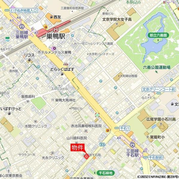 ジオ文京千石の地図