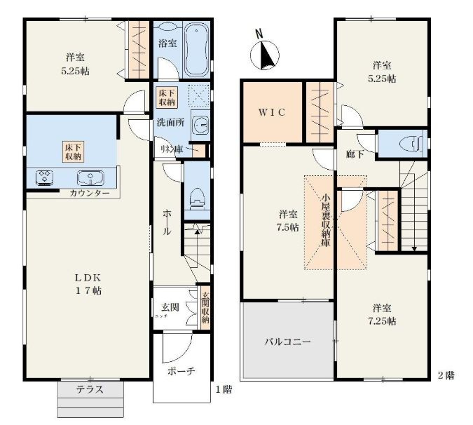 厚木市金田新築戸建て　4期7号棟の間取り|間取図「厚木市金田新築戸建て　7号棟」