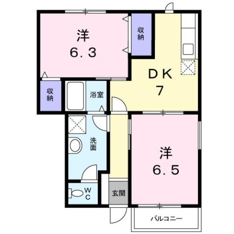【間取り】 | サンヒルズ　Ａ