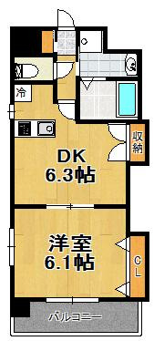 Luxe大正の間取り|★シンプル１ＤＫ★