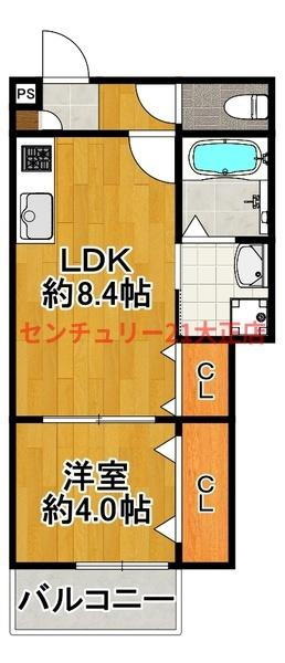 ALEGRIA南市岡の間取り|★1LDK★