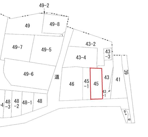 瀬戸市朝日町・中古戸建の区画図|区画図です。