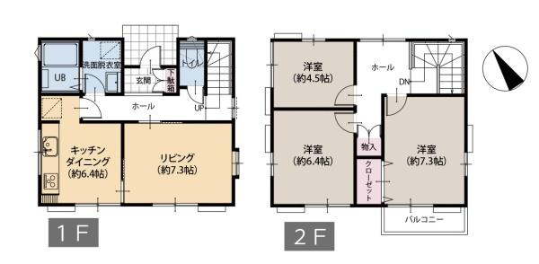 綾瀬市上土棚中６丁目の中古一戸建の間取り