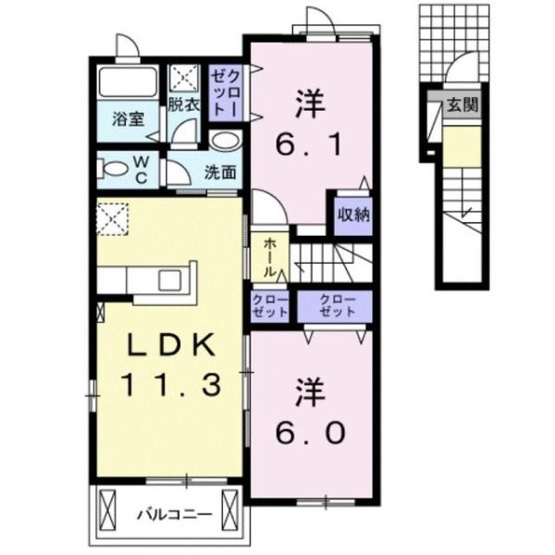 【間取り】 | モンリーブル　１