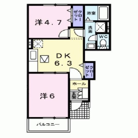 フレヴェールの間取り