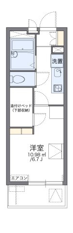 レオパレス嬉楽の間取り