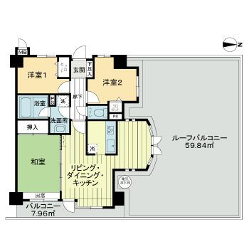 ライオンズマンション川越南古谷の間取り