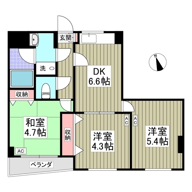 シャトー白鳳の間取り