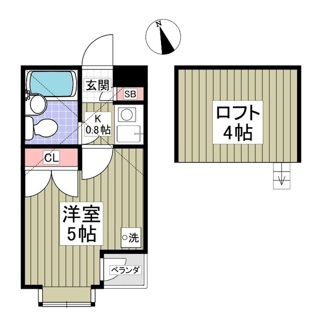 ブルーメアライ36B棟の間取り