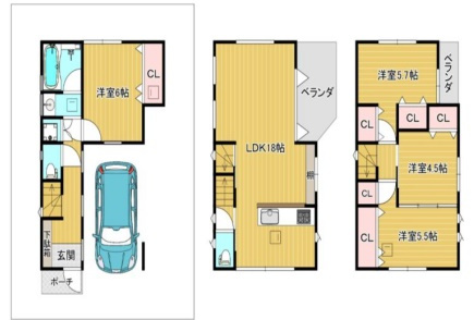 大山金井町中古戸建の間取り