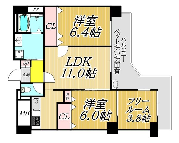 エーデル阪部の間取り