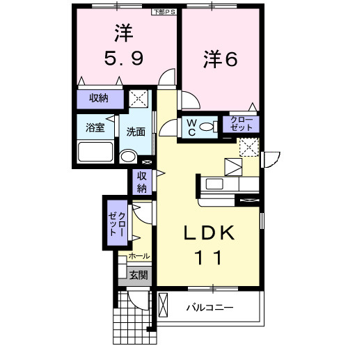 メゾン　シャローム　Ｂの間取り