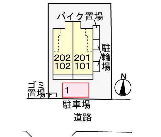 カーサ・ルーチェの駐車場