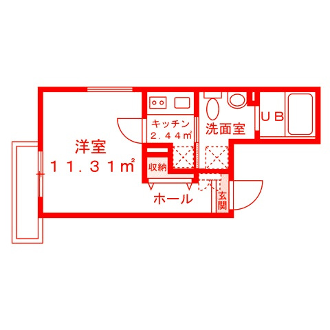 平塚市明石町のアパートの間取り