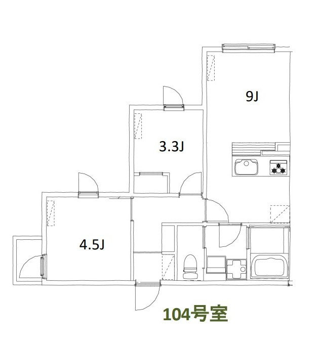 川崎市麻生区向原２丁目のアパートの間取り