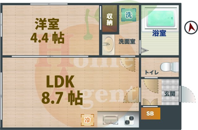 【間取り】 | ウェルスクエアイズム高円寺 | 1LDKのお部屋です。