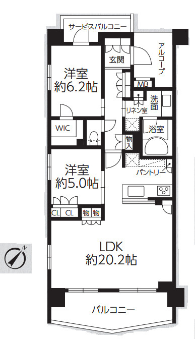 リストレジデンス茅ヶ崎海岸の間取り