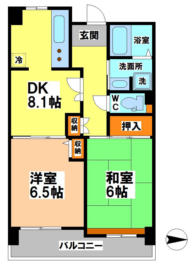 コーポレート連雀1号棟の間取り