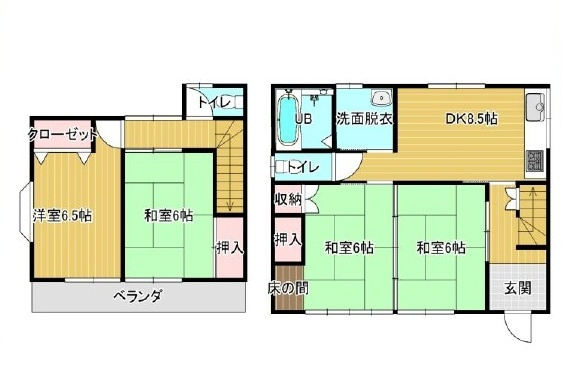 中古戸建　滑川町月の輪7-16-3（期間限定現況販売）の間取り