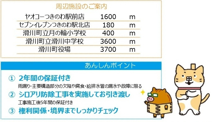 中古戸建　滑川町月の輪7-16-3（期間限定現況販売）の構造・工法・仕様
