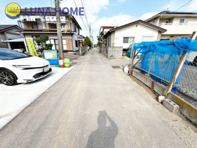 取手市宮和田15期　新築戸建　3号棟の前面道路含む現地写真