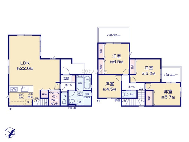 入間市東藤沢8期　新築戸建の間取り
