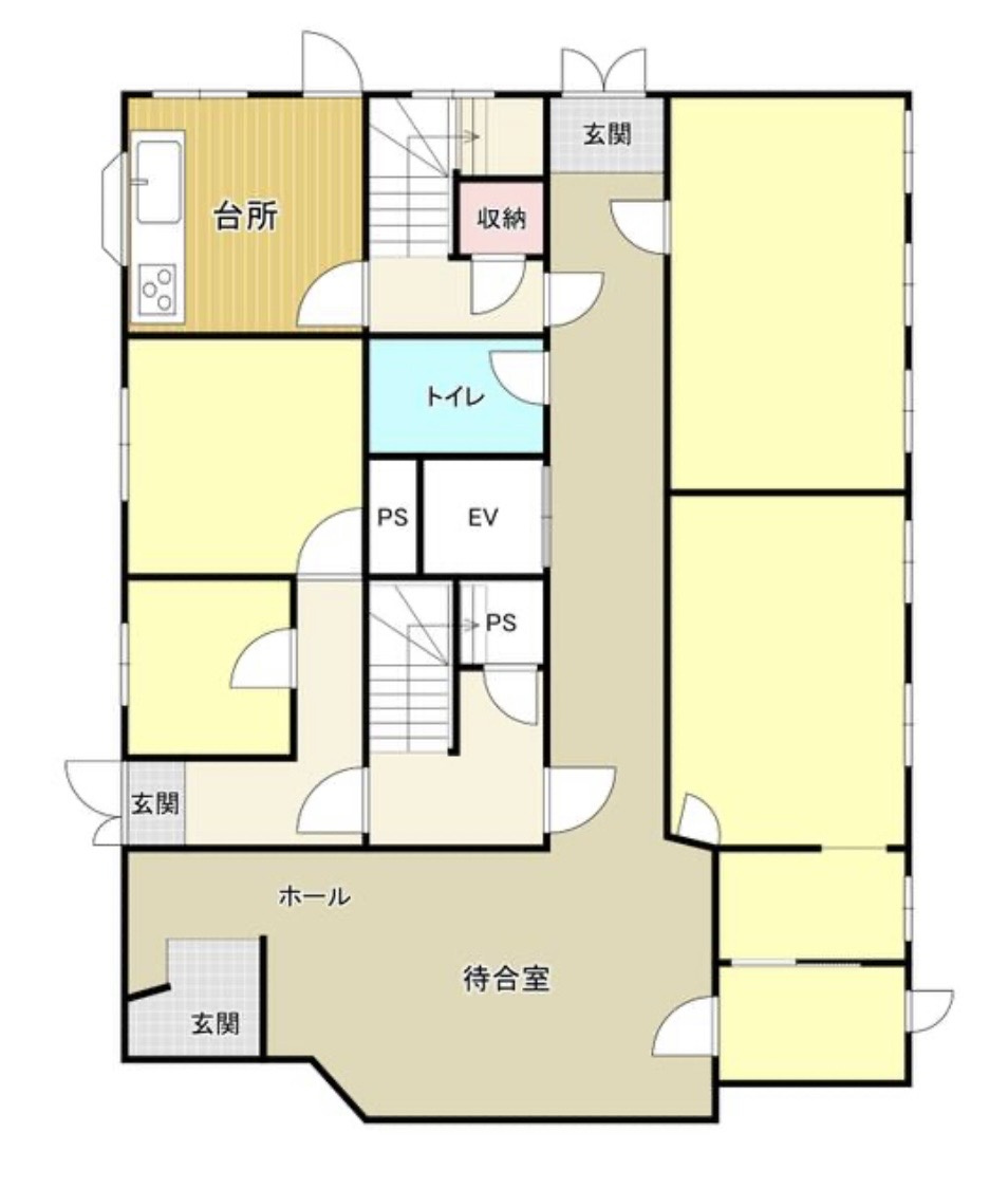 箕面市桜井１丁目の店舗事務所の間取り