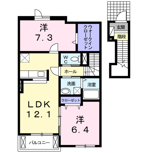 カサソレアーダ　Ⅱの間取り