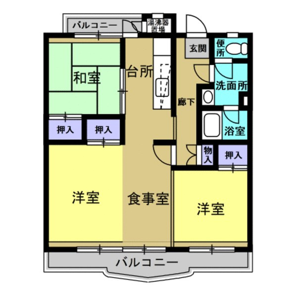 リビング広々2ＬＤＫ
