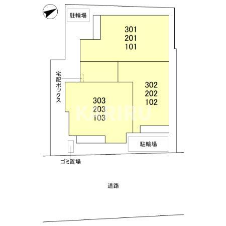 クラシスト勝山北の区画図