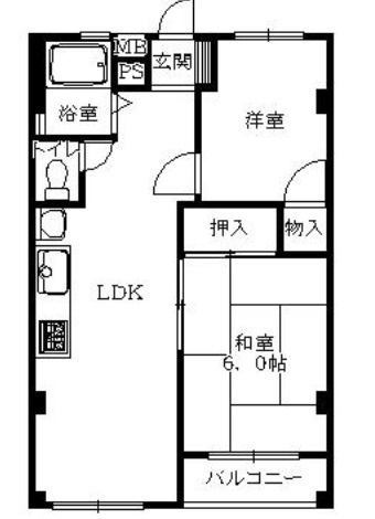 甲子園第２コーポラスの間取り
