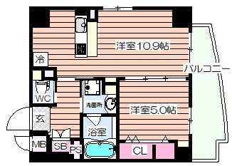 【間取り】 | ベラ・ルーナ北梅田