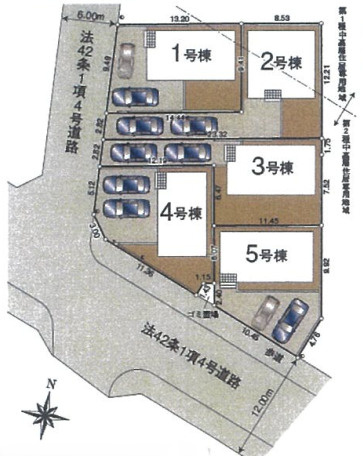 飯能市笠縫第24　全5棟　新築戸建　クレイドルガーデンの区画図